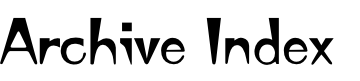 Archive Index